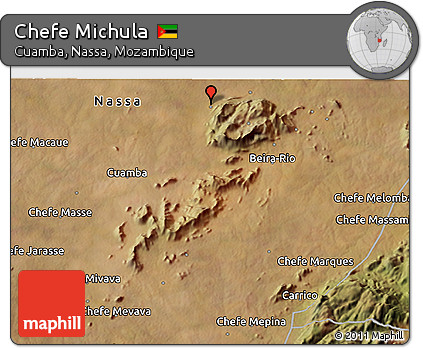 Satellite 3D Map of Chefe Michula