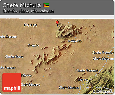 Satellite 3D Map of Chefe Michula