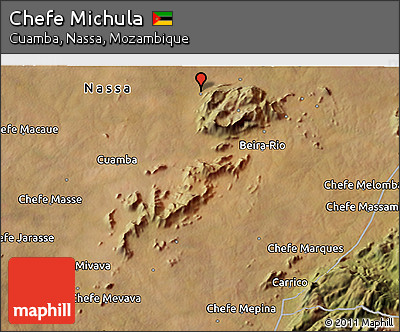 Satellite 3D Map of Chefe Michula