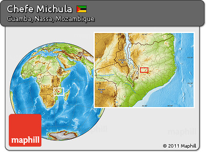 Physical Location Map of Chefe Michula