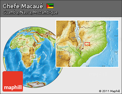 Physical Location Map of Chefe Macaué