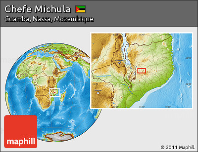 Physical Location Map of Chefe Michula