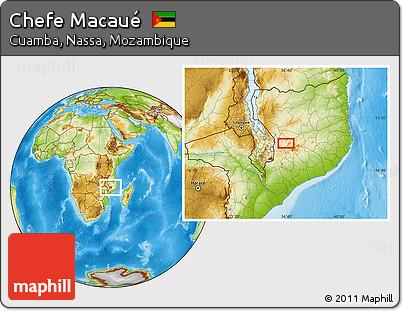 Physical Location Map of Chefe Macaué