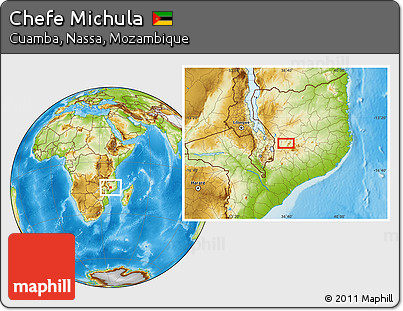 Physical Location Map of Chefe Michula