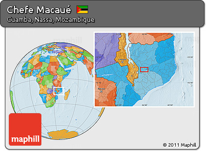 Political Location Map of Chefe Macaué