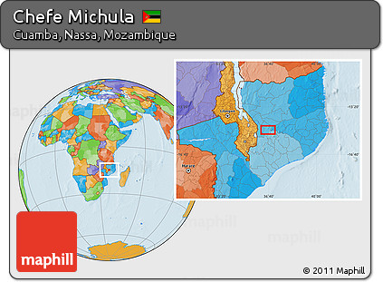 Political Location Map of Chefe Michula