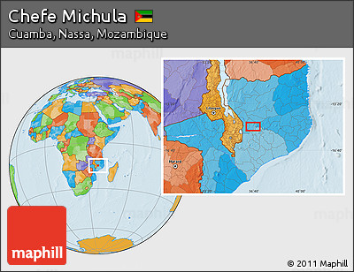 Political Location Map of Chefe Michula