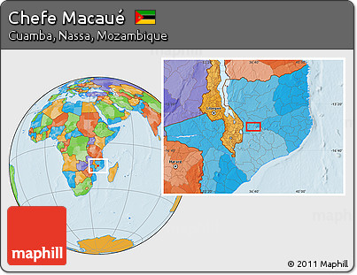 Political Location Map of Chefe Macaué