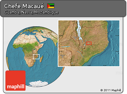 Satellite Location Map of Chefe Macaué