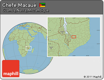 Savanna Style Location Map of Chefe Macaué