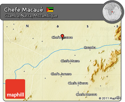 Physical Map of Chefe Macaué