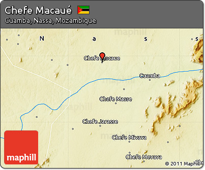 Physical Map of Chefe Macaué