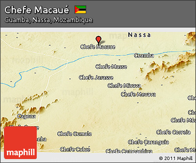 Physical Panoramic Map of Chefe Macaué
