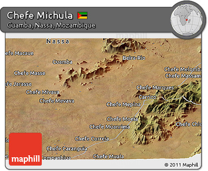 Satellite Panoramic Map of Chefe Michula