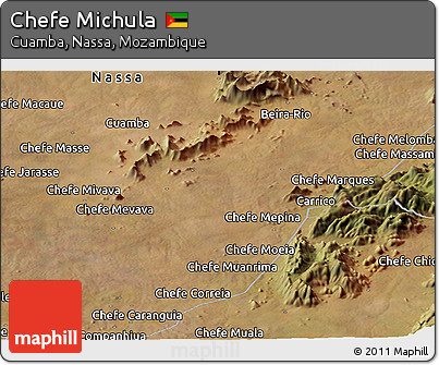 Satellite Panoramic Map of Chefe Michula
