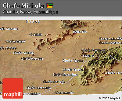 Satellite Panoramic Map of Chefe Michula