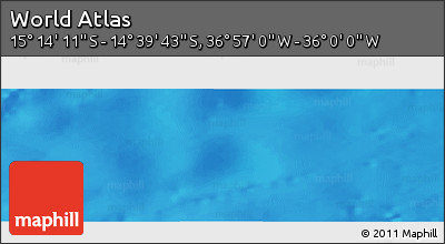 Physical Panoramic Map of the Area around 14° 56' 57" S, 36° 28' 30" W