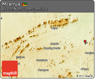 Physical 3D Map of Mcarrua