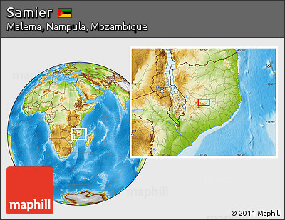Physical Location Map of Samier