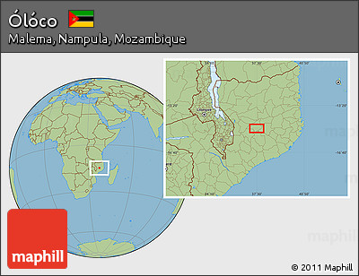 Savanna Style Location Map of Ólóco