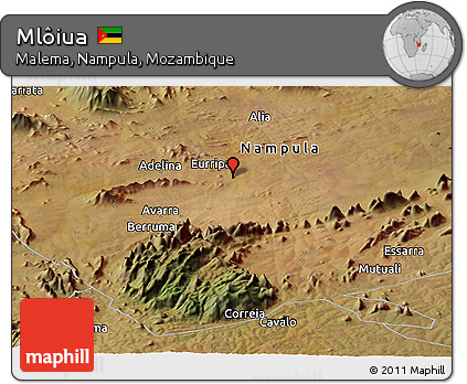 Satellite Panoramic Map of Mlôiua
