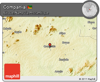Physical 3D Map of Compania