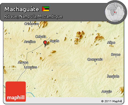 Physical 3D Map of Machaguáte