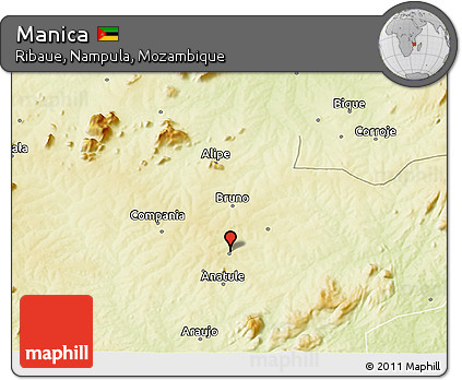 Physical 3D Map of Manica