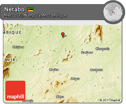 Physical 3D Map of Netabo