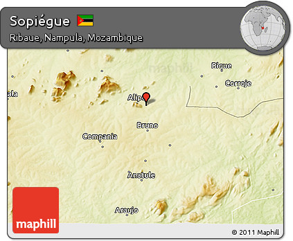 Physical 3D Map of Sopiégue