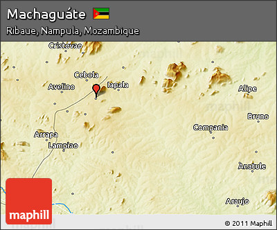 Physical 3D Map of Machaguáte