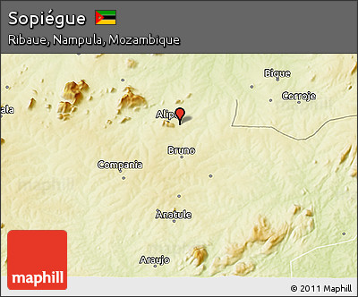 Physical 3D Map of Sopiégue