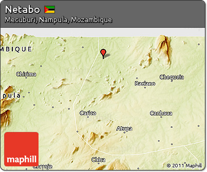 Physical 3D Map of Netabo