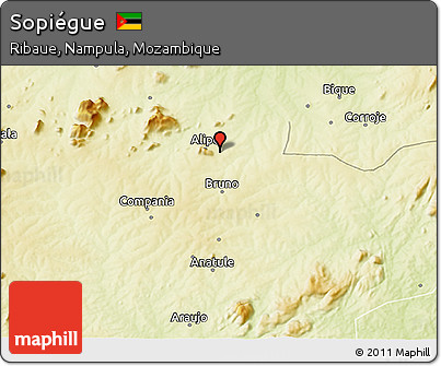 Physical 3D Map of Sopiégue