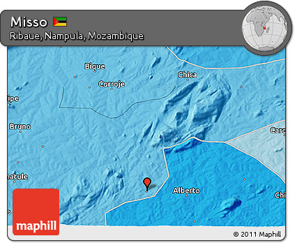 Political 3D Map of Misso
