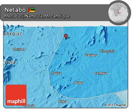 Political 3D Map of Netabo