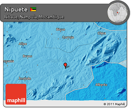Political 3D Map of Nipuete