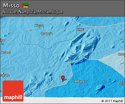 Political 3D Map of Misso