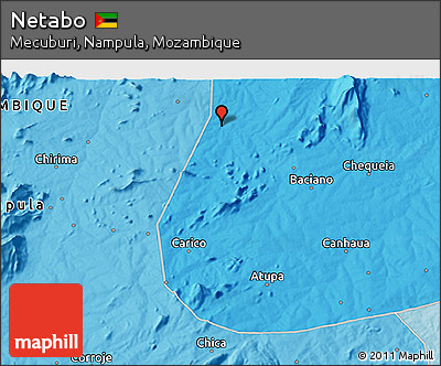 Political 3D Map of Netabo