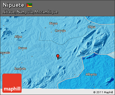 Political 3D Map of Nipuete