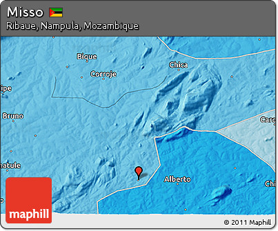 Political 3D Map of Misso