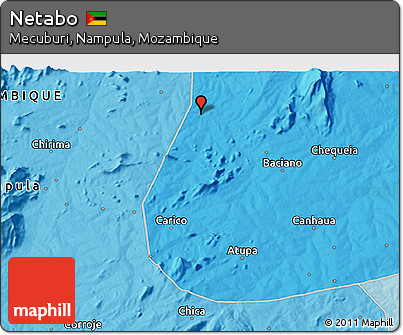 Political 3D Map of Netabo