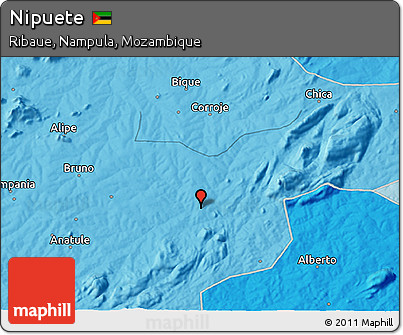 Political 3D Map of Nipuete