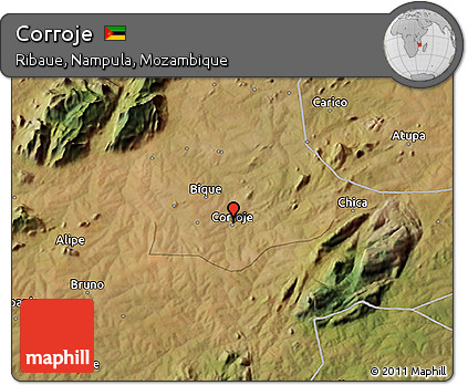 Satellite 3D Map of Corroje