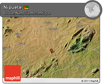 Satellite 3D Map of Nipuete