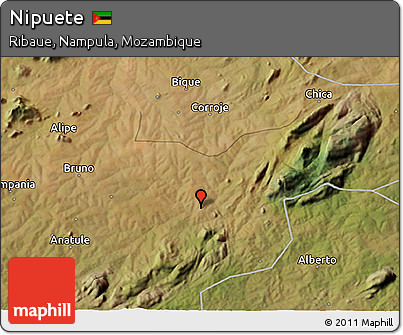 Satellite 3D Map of Nipuete