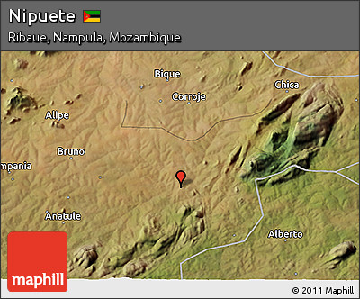 Satellite 3D Map of Nipuete