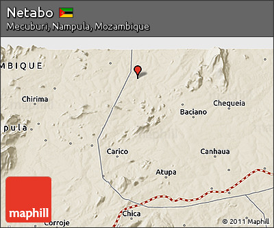 Shaded Relief 3D Map of Netabo