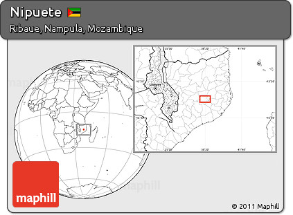 Blank Location Map of Nipuete