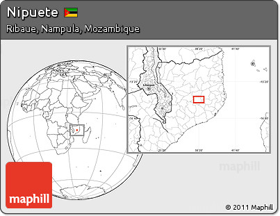 Blank Location Map of Nipuete